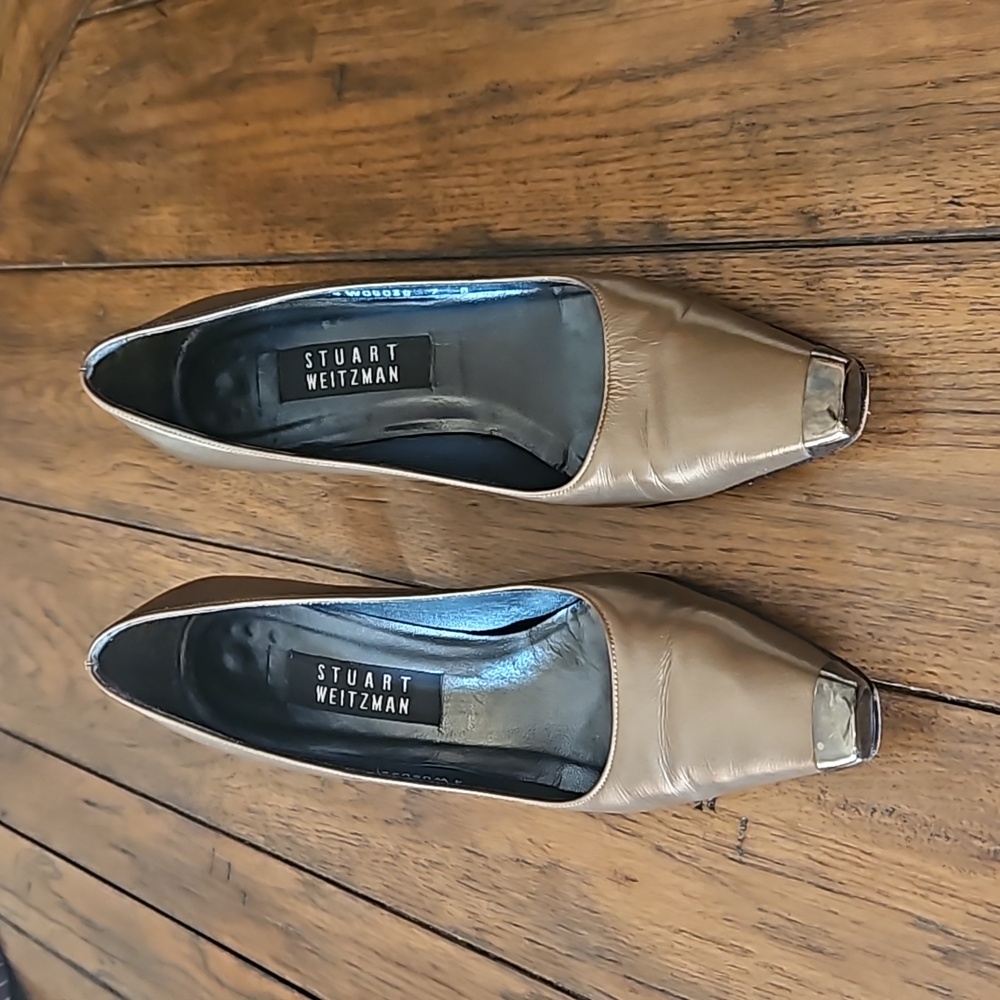 Stuart Weitzman Square Toe Block Heel Pumps - image 2